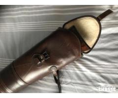 FOURREAU DOUBLE FUSILS EN CUIR HAVANE HAUT DE GAME - 2