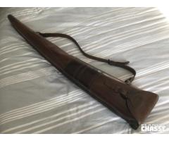 FOURREAU DOUBLE FUSILS EN CUIR HAVANE HAUT DE GAME - 4