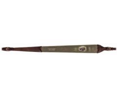 Bretelle Country pour Carabine en Cuir Motif Sanglier