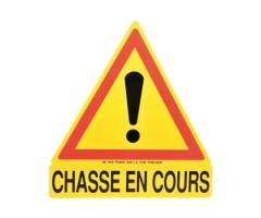Panneau Chasse En Cours Triangulaire