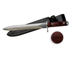 Dague De Chasse 25 cm Manche Bois Avec Etuis