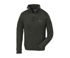 Pull Tricoté Demi-Zip Kaki pour Femme Hurricane Pinewood