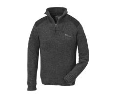 Pull Tricoté Demi-Zip Gris pour Femme Hurricane Pinewood