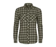 Chemise en Flanelle à Carreaux pour Femme Kaki/Blanc Felicia Pinewood