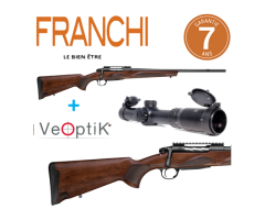 Pack Battue Carabine Franchi Horizon Bois Filetée 30-06 Sprg + Lunette 1-4x24 Calibre 30-06 Sprg