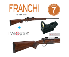 Pack Battue Carabine Franchi Horizon Bois Filetée 30-06 Sprg + Point Rouge Véoptik Mrs 4 Réticules C