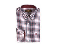 Chemise Homme Club Interchasse Ambroise Bordeaux Et Bleu - Taille XXL