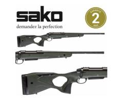 Carabine Sako S20 Hunter Chasse Roughtech Verte Filetée Canon 51cm - Calibre 270 Win Calibre 30-06 S